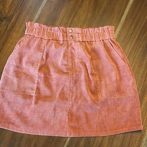 Burnt Orange Corduroy Skirt